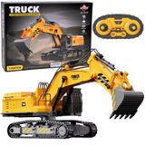 Ekskavatoriaus modelis surinkimui, 133 detalių rinkinys + nuotoliniu būdu valdomas RC pultelis STEAM RC0695