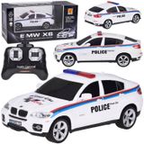 BMW X6 sportinis policijos automobilis su nuotolinio valdymo pulteliu RC0660 BI