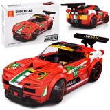 Techniniai blokai Sportinis automobilis RAUDONAS 164 dalys + lipdukai ZA4289
