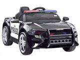 vaikiškas elektrinis policijos automobilis radiovozis su pulteliu