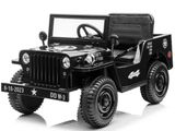 elektrinis Automobilis Military Willys SU nuotolinio valdymo pulteliu juodas