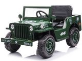 elektrinis Automobilis Military Willys SU nuotolinio valdymo pulteliu žalias