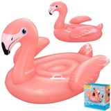 Pripučiamas plaustas Bestway Flamingo, 138 x 107 cm, rožinis