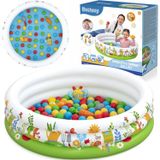 Bestway sausas baseinas su kamuoliais GĖLIŲ 102x25cm + 50 kamuoliukų ir žaislų 52466