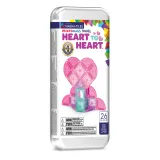 MAGNA-TILES magnetinis konstruktoriaus rinkinys microMAGS „Širdis į širdį“ kelioninis rinkinys, 26 dalys