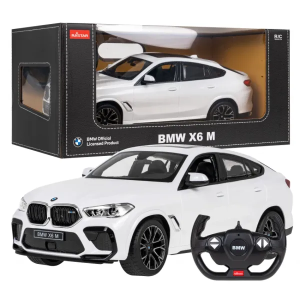 RC valdomas automobilis BMW X6 M 1:14 RASTAR Baltas