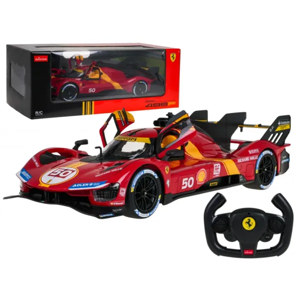 Nuotoliniu būdu valdomas automobilis Rastar Ferrari 499P,  1:14, raudona ZRC.10110.CR
