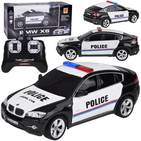 BMW X6 sportinis policijos automobilis su nuotolinio valdymo pulteliu RC0660 CY