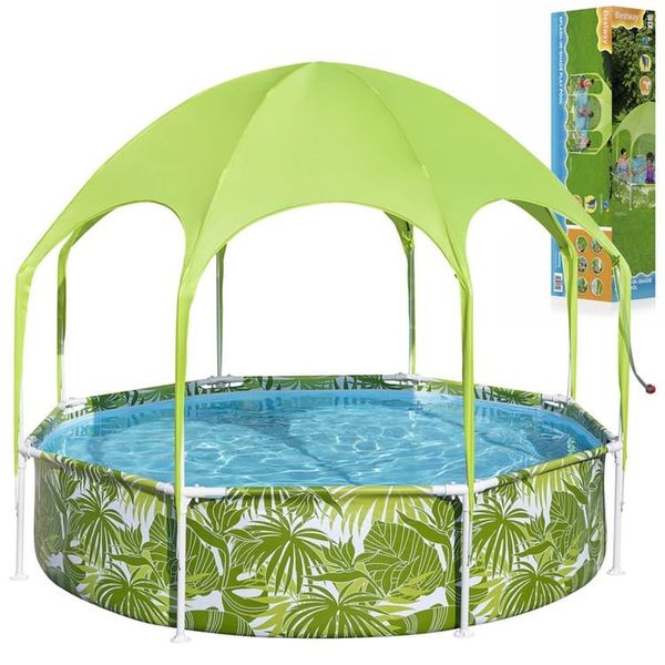 Karkasinis baseinas Bestway Splash In Shade 56432, 244 x 51 cm, žalias
