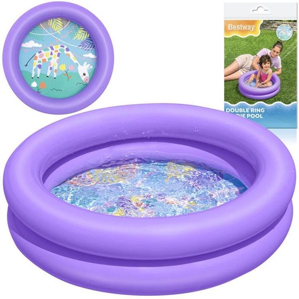 Pripučiamas vaikų baseinas Bestway Mikro 51061, 61 x 15 cm, mėtų/violetinis