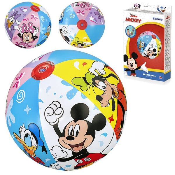 Paplūdimio kamuolys Bestway Disney Mickey Mouse 91098, 51 cm