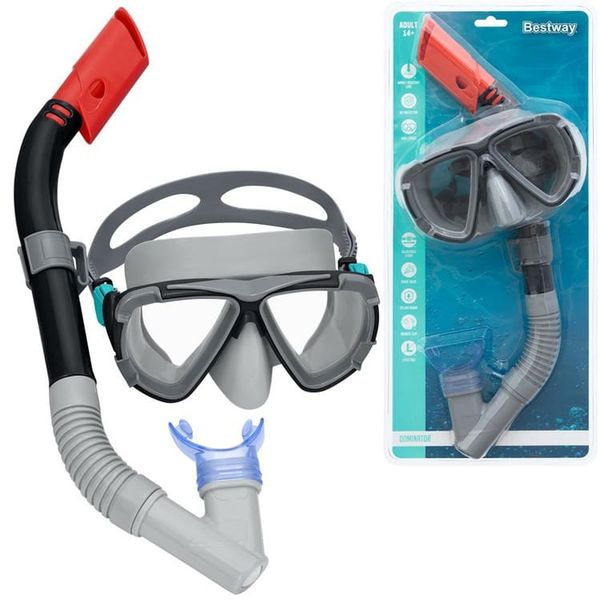 Nardymo kaukė su vamzdeliu Bestway 24029, juoda, 14+