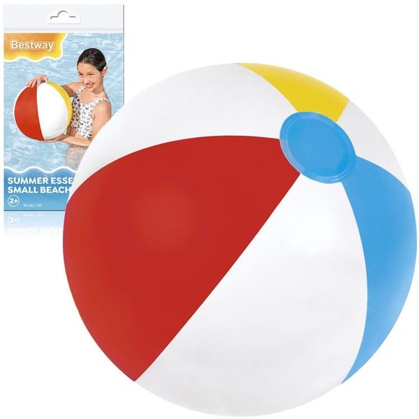 Bestway pripučiamas paplūdimio kamuolys dryžuotas - universalus raštas 51cm 31021