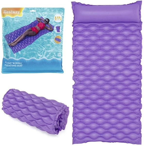 Pripučiamas čiužinys Bestway 44020, 213 x 86 cm, violetinis