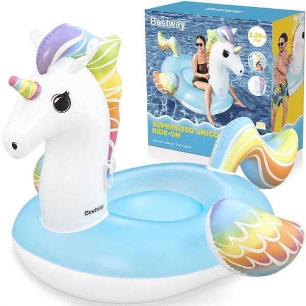 Pripučiamas plaustas Bestway Unicorn 41113, 224 x 164 cm,