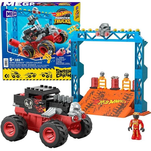 Konstruktorius Mega Bloks Hot Wheels Monster Truck Bone Shaker Crush Course, HKF87